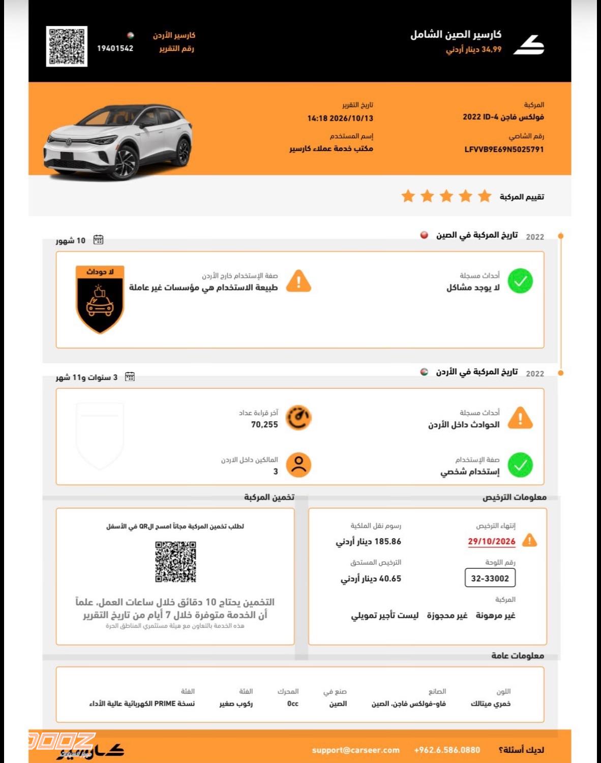 فولكس فاجن اي دي 4 2022 للبيع في عمان