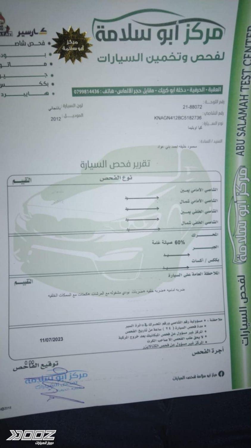 Kia Optima/K5 2012 for sale in Aqaba
